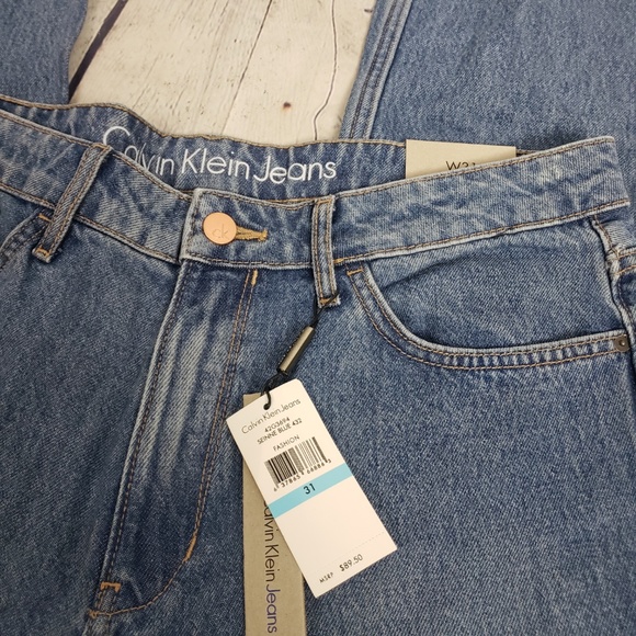 Calvin Klein Womens Straight Leg, Seinne Blue - Picture 6 of 8